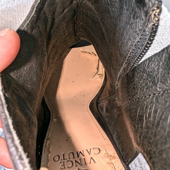 Vince Camuto Black Slingback Open-Toe Booties - Size 10M - Picture 10 of 12